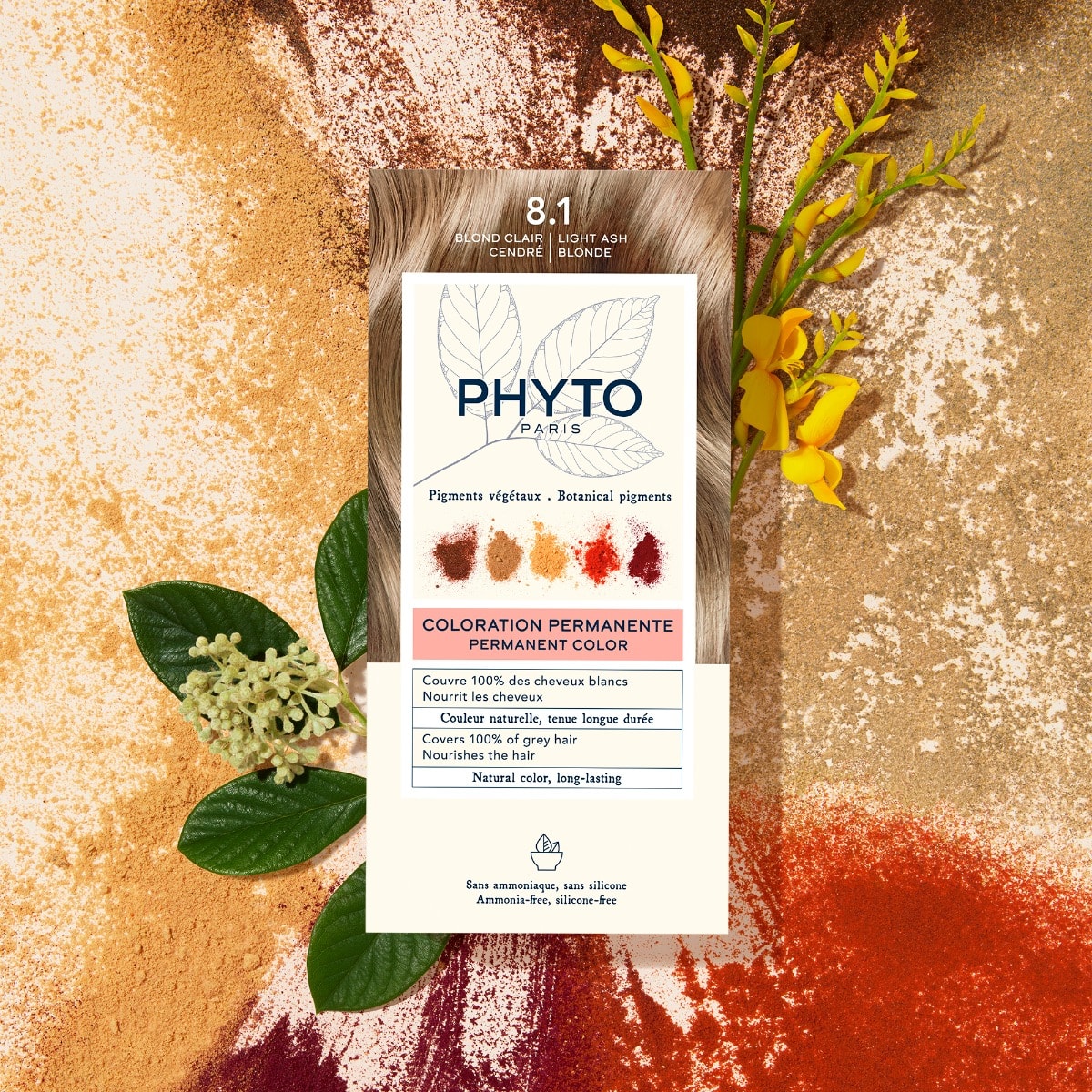 Phyto Hair Color 8.1 Rubio Claro Cendre